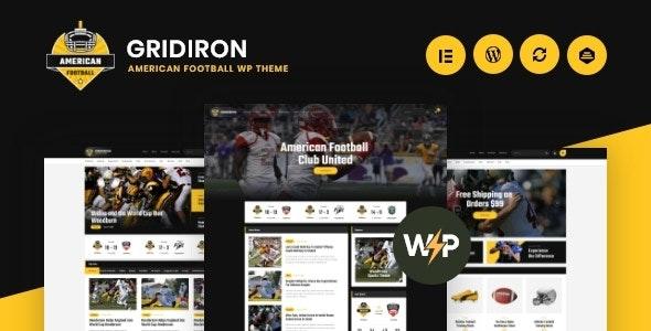 Gridiron  - American Football & NFL Superbowl Team WordPress Theme