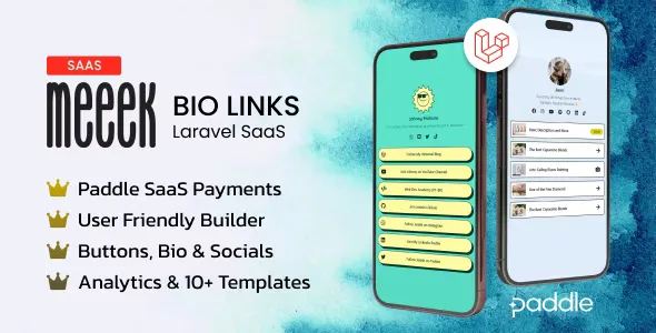 Meeek - Bio Links SaaS (Laravel)