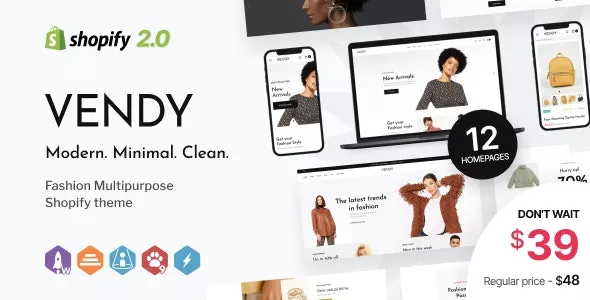 Vendy - Multipurpose Shopify Theme for Fashion