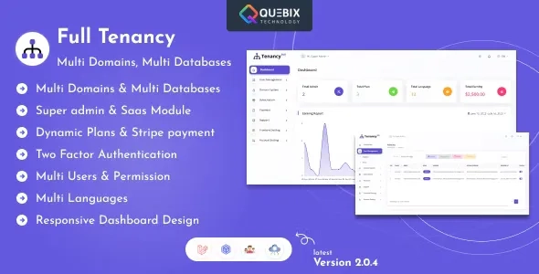 Full Tenancy - Domains, Database, Users, Role, Permissions & Settings