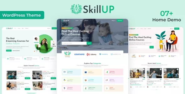 SkillUp Online Education WordPress Theme