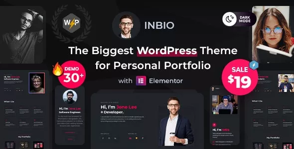 InBio - Personal Portfolio / CV WordPress Theme