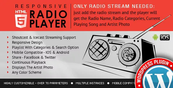 Radio Player Shoutcast & Icecast