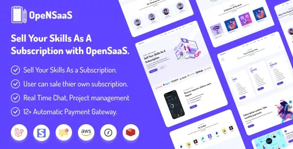 OpenSaaS - Sell Your Skills As A Subscription (SAAS)