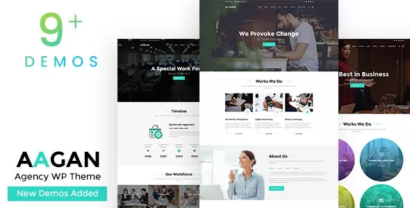 Aagan  - Agency Startup WordPress Theme