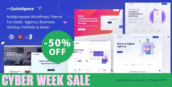 QuickSpace v - Multipurpose WordPress Theme for SaaS Agency