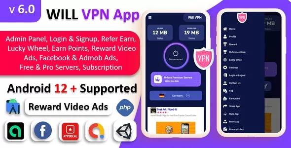 WILL VPN App - VPN App With Admin Panel