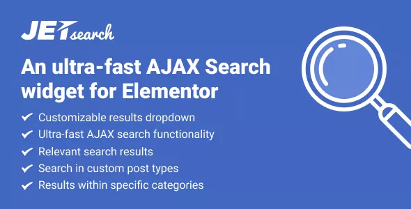 JetSearch - AJAX Search Widget for Elementor