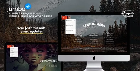 Jumbo - A 3-in-1 Full-screen Menu for WordPress