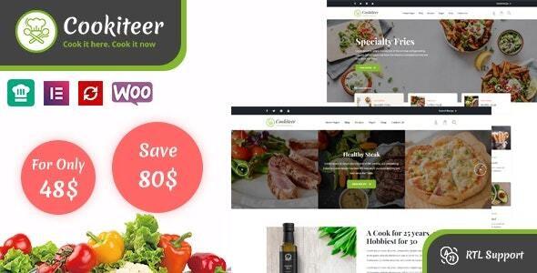 Cookiteer  - Food & Recipe WordPress Theme