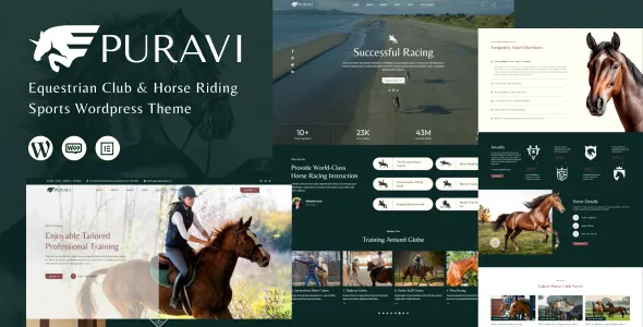 Puravi - Equestrian Club & Horse Riding Sports Theme