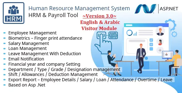 HRMS - Human Resource Management System, Manage Employee Payroll Salary ZkTeco BioMetric Attendance