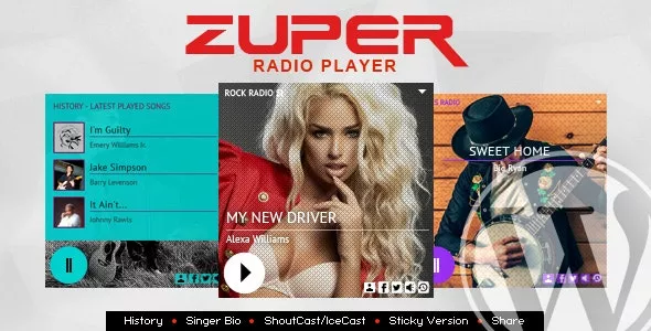 Zuper Shoutcast and Icecast Radio Player with History