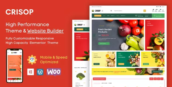 Crisop Elementor Grocery Store & Organic Food WooCommerce Theme