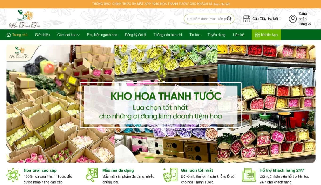 Theme wordpress shop hoa tươi đẹp