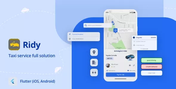 Ridy Flutter- Full Taxi solution