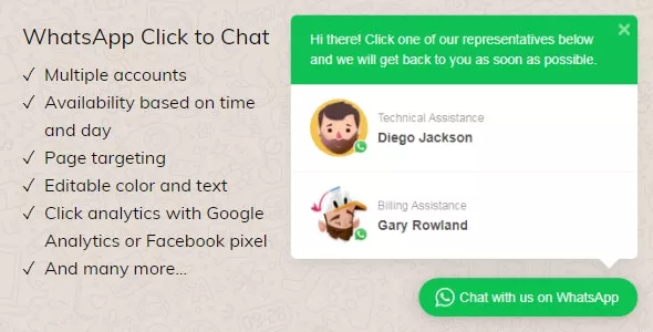 WhatsApp Click to Chat Plugin for WordPress