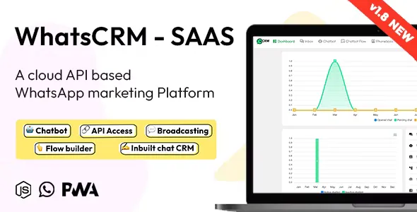 WhatsCRM - Chatbot, Flow Builder, API Access, WhatsApp CRM SAAS System