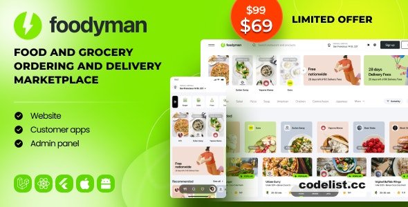 Foodyman  - Multi-Restaurant Food and Grocery