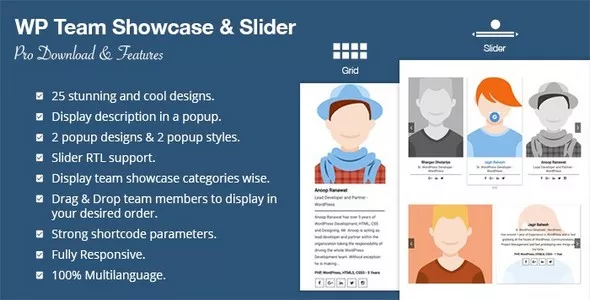 WP Team Showcase and Slider Pro