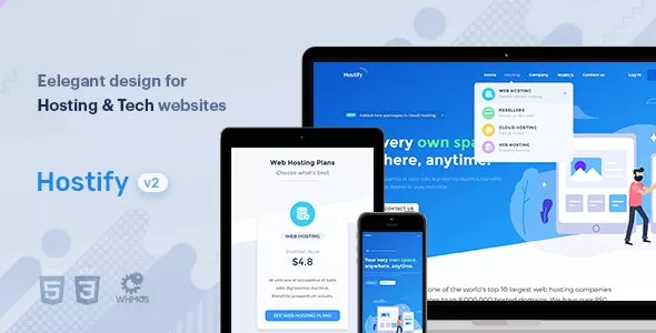 Hosting HTML & WHMCS Template