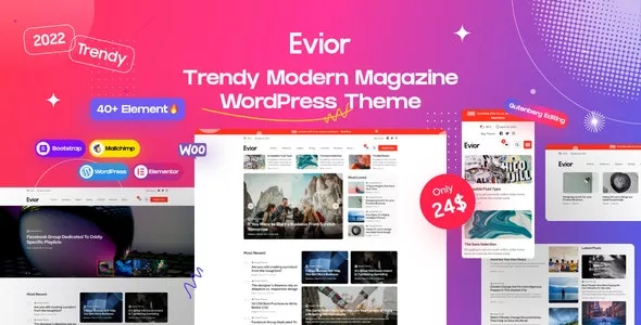 Evior  - Modern Magazine WordPress Theme