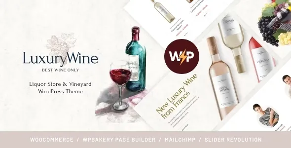 Luxury Wine - Liquor Store & Vineyard WordPress Theme + Shop