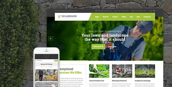 The Landscaper  - Lawn & Landscaping WordPress Theme