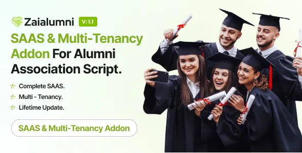 Zaialumni - Alumni Association SAAS with Multi-Tenancy Addon