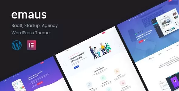 Emaus  - SaaS App and Startup Elementor RTL WordPress Theme