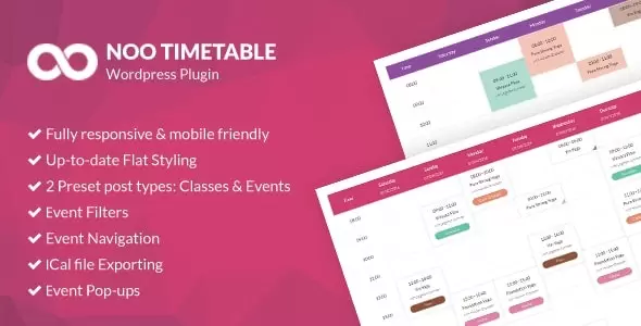 Noo Timetable - Responsive Calendar & Auto Sync WordPress Plugin