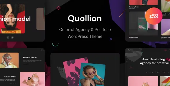 Quollion Colorful Agency & Portfolio WordPress Theme