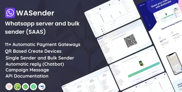 WASender - Whatsapp Server and Bulk Sender (SAAS)