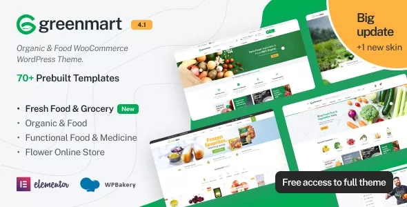 GreenMart  - Organic & Food WooCommerce WordPress Theme