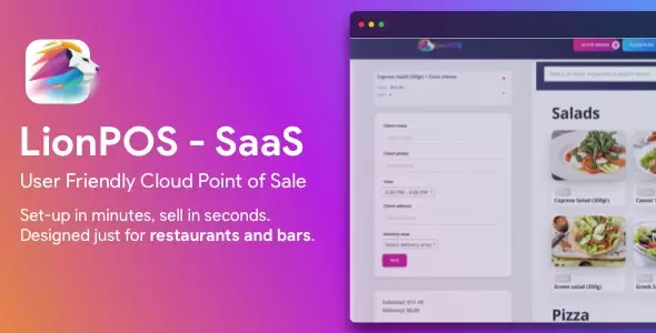 Lion POS - SaaS Point of Sale Script for Restaurants and Bars with Floor Plan