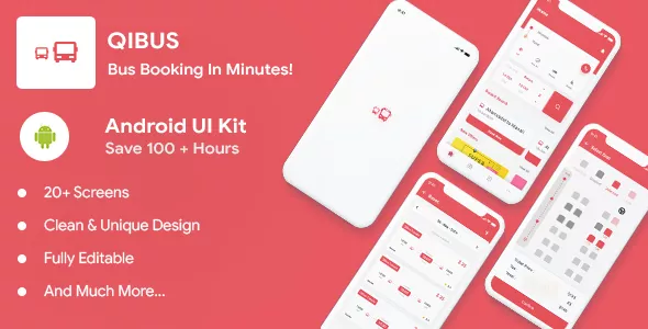 QIBus - Bus Booking Android App UI Template - Kotlin