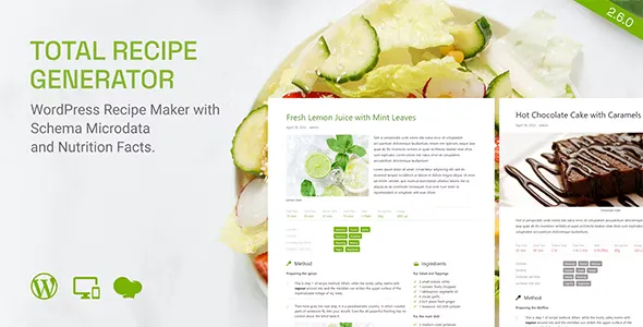 Total Recipe Generator - WordPress Recipe Maker with Schema and Nutrition Facts (Elementor Addon)