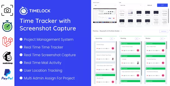 Timelock - Project Management System with Screenshot Capture