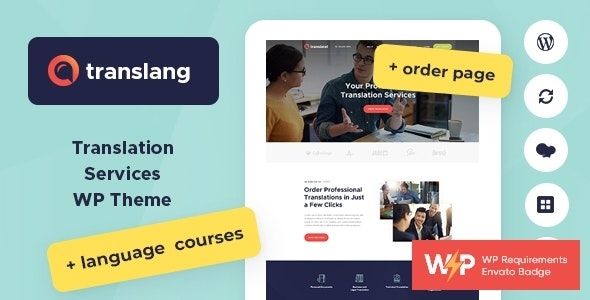 Translang  - Translation Services & Language Courses WordPress Theme