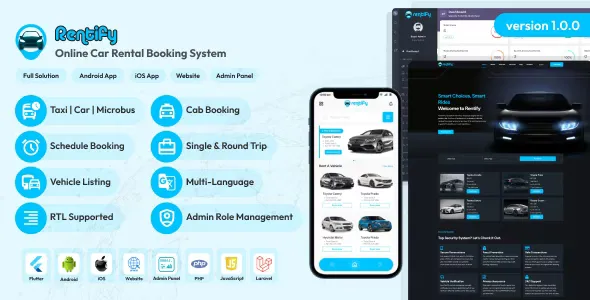 Rentify - Online Car Rental Booking System Full Solution