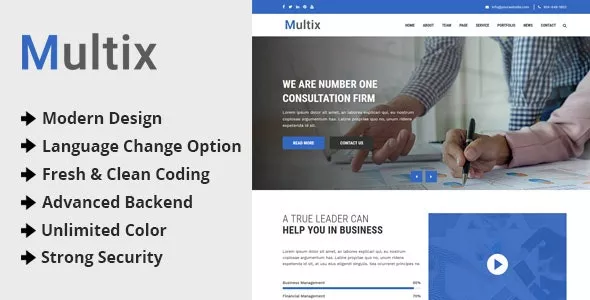 Multix - Multipurpose Website CMS with Codeigniter