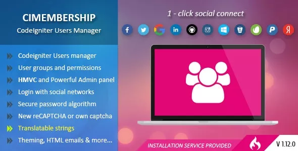 CIMembership - CodeIgniter Users Manager