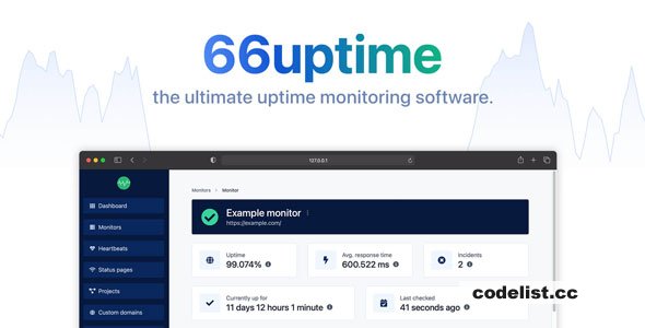 66Uptime  - Uptime & Cronjob Monitoring tool